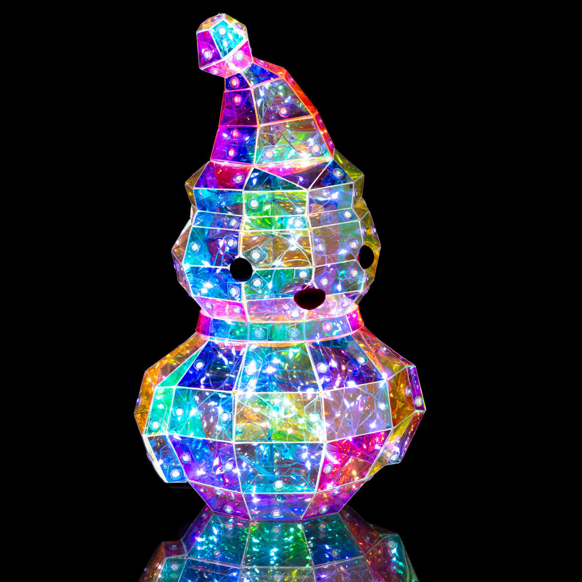 Light Up Iridescent Snowman 31cm