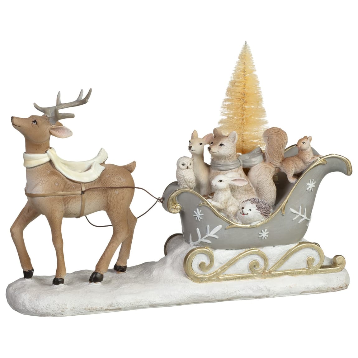 Woodland Animals Sleigh Ornament 36cm