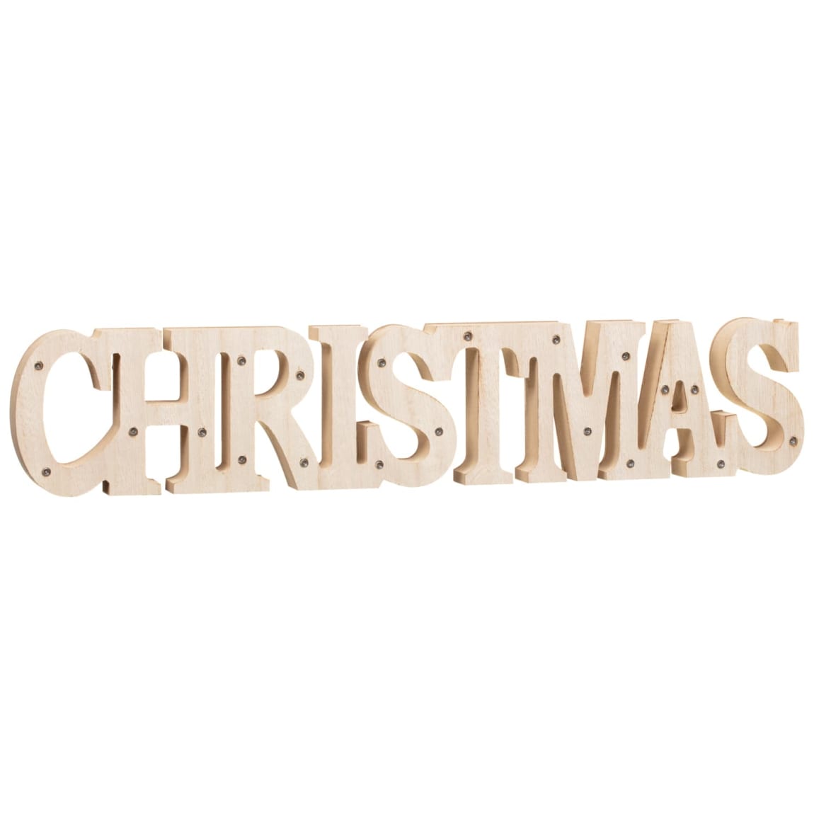 Christmas LED Light Up Wooden Block