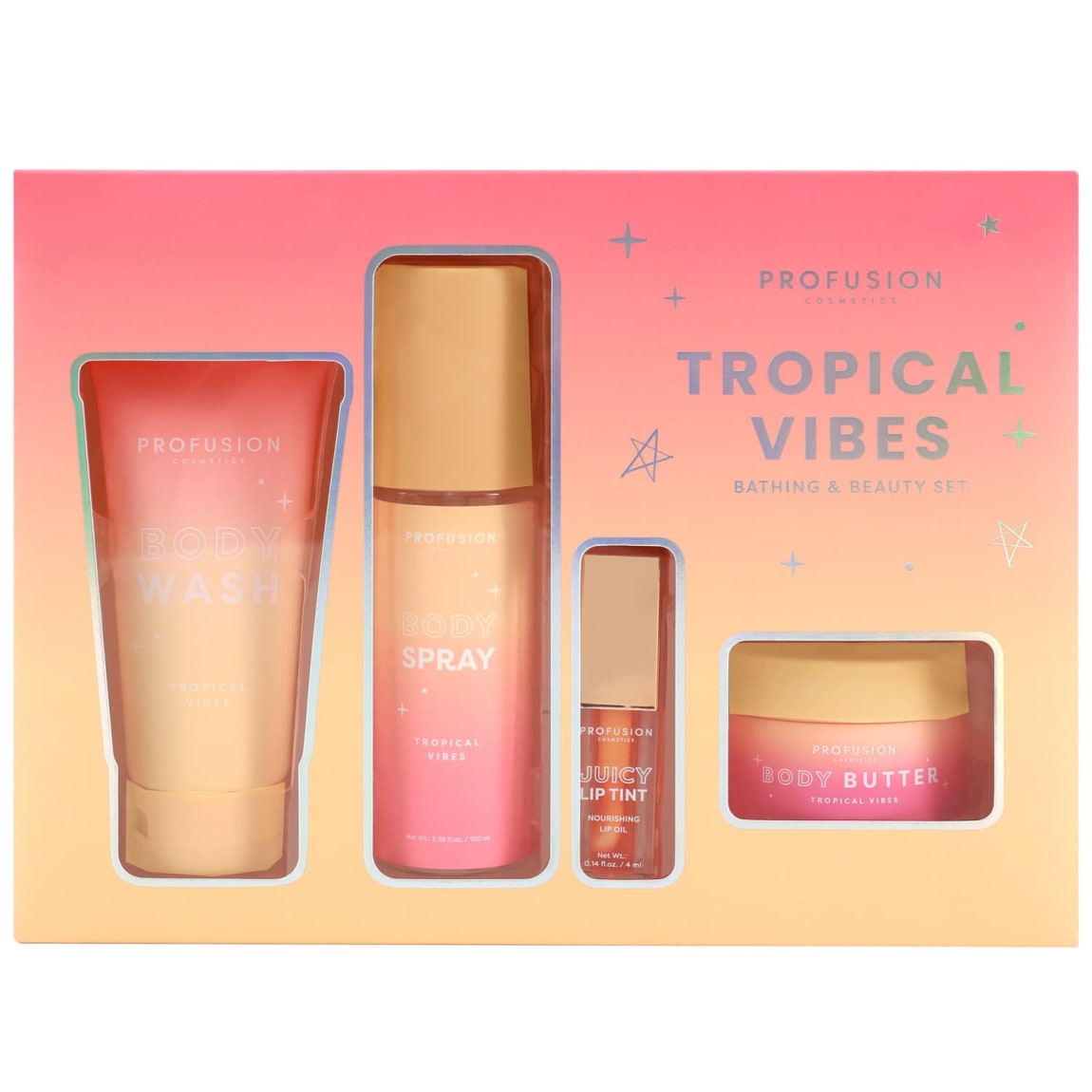 Profusion Bathing and Beauty Set 4pcs - Tropical Vibes