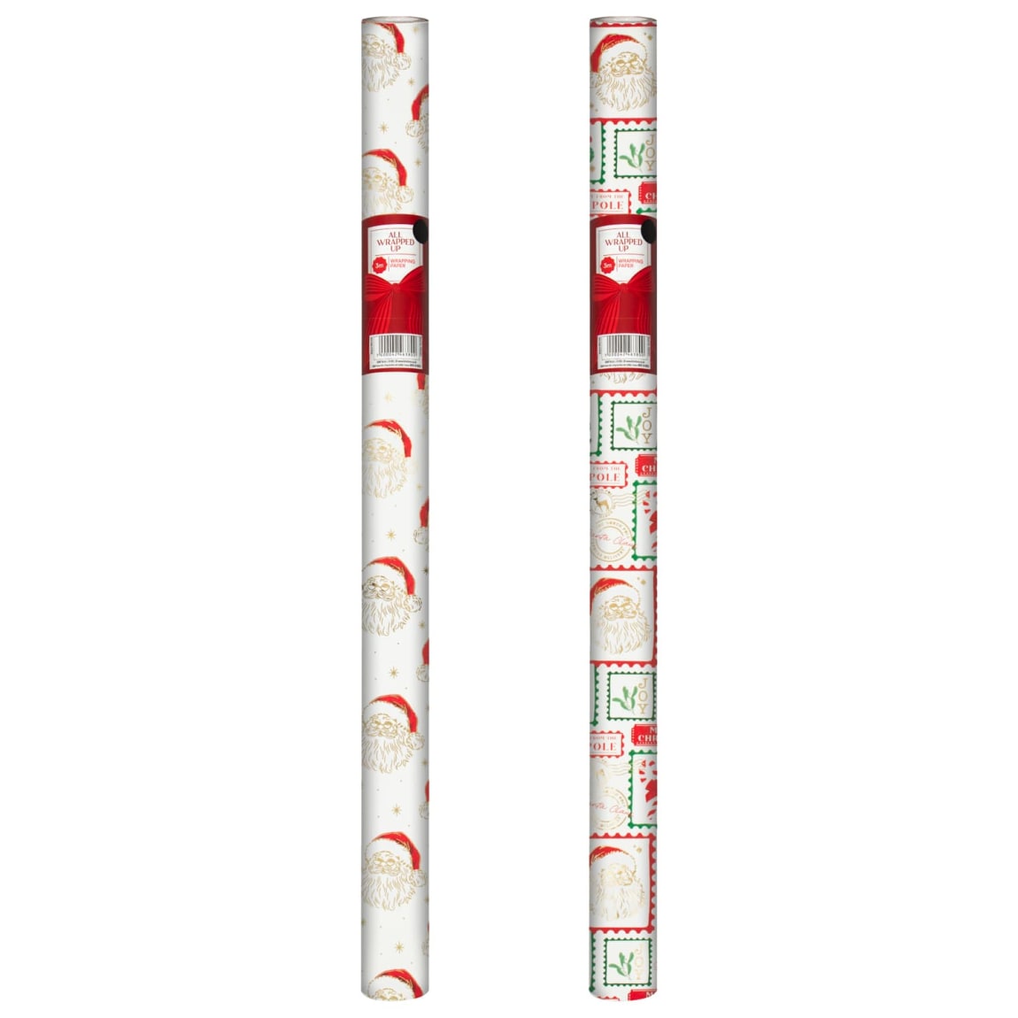 All Wrapped Up Santa Foil Wrapping Paper 3m - Assorted