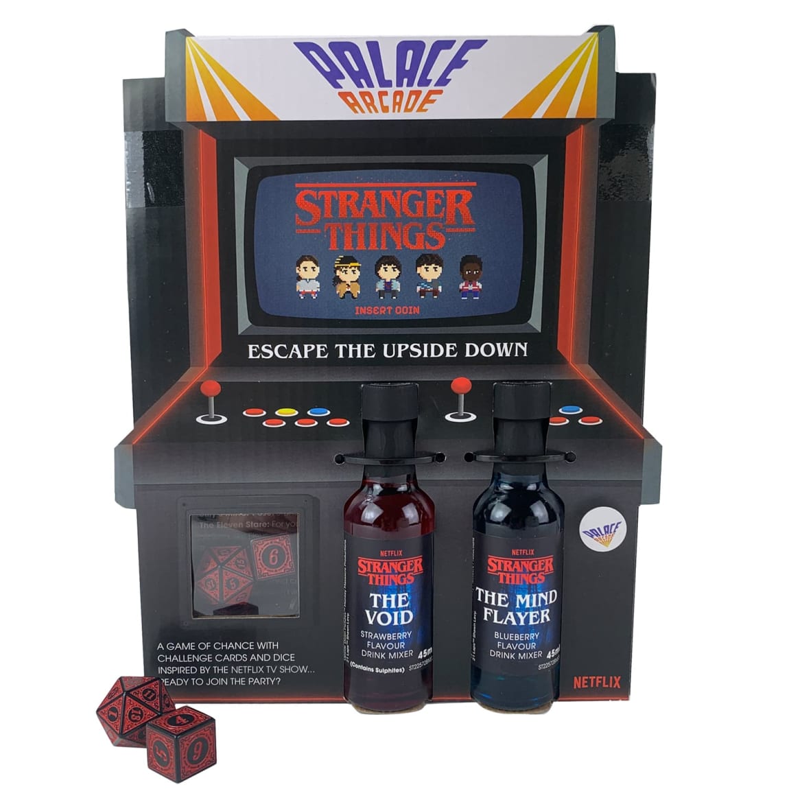 Stranger Things Escape the Upside Down Game & Drink Gift Set