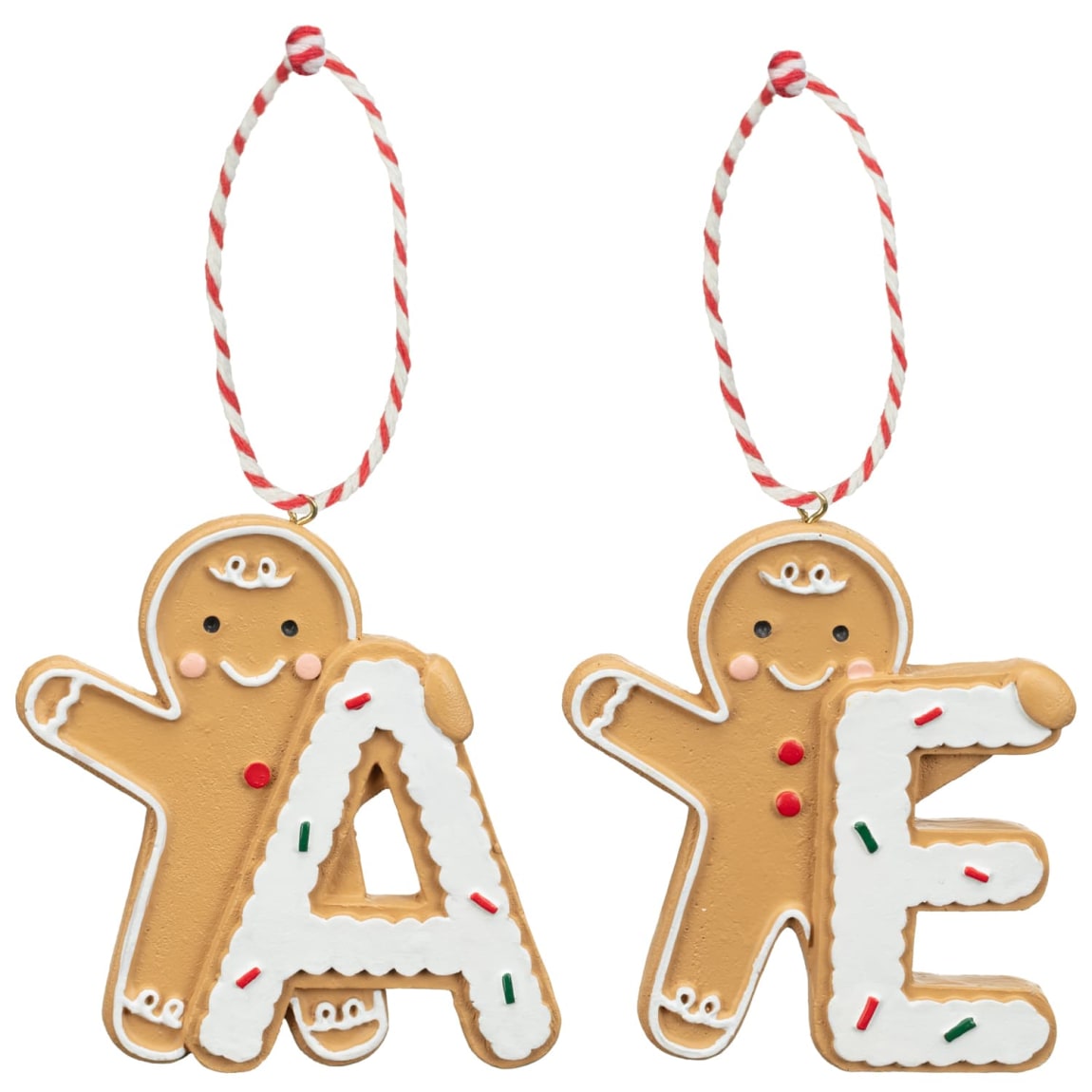 Gingerbread Alphabet Tree Decoration - Assorted