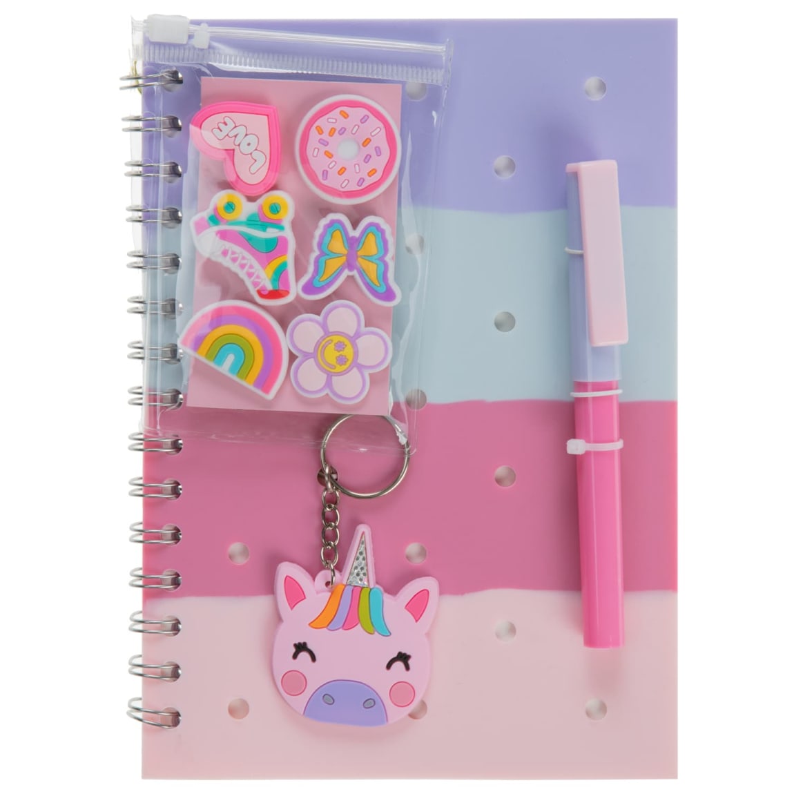 So Cute Notebook with Pen. Keychain & Charms