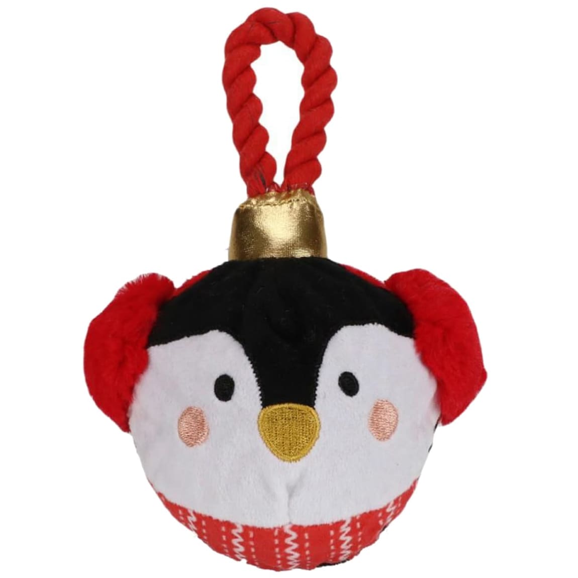 Christmas Bauble Pet Toy - Penguin