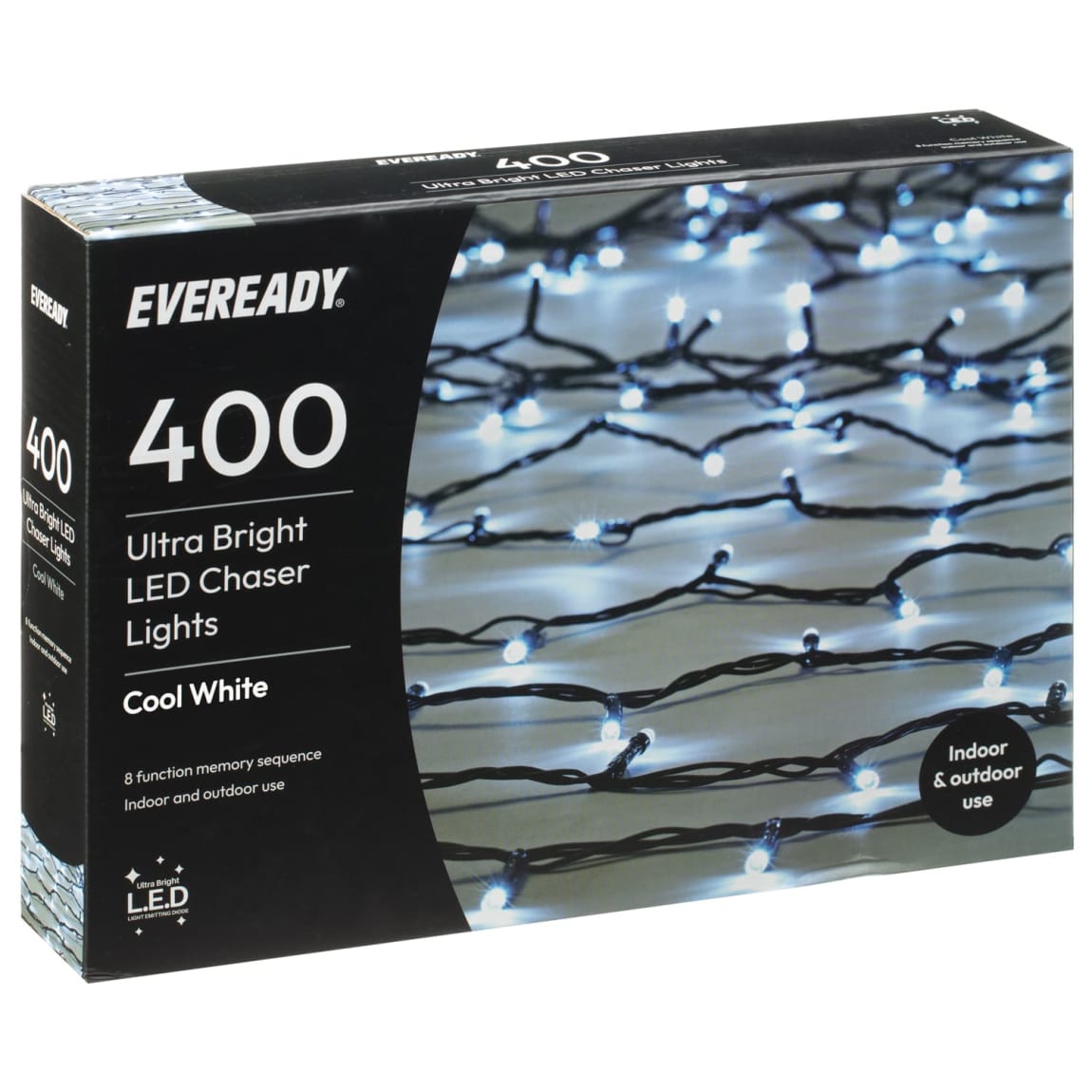 Eveready Ultra Bright LED Chaser Lights 400pk - Cool White