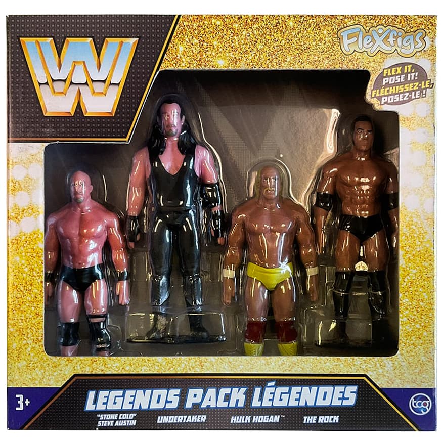 WWE Flexi Figures Legends Pack 4pk