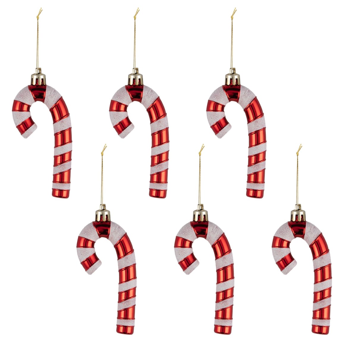 Merry Moments Candy Cane Tree Decorations 6pk