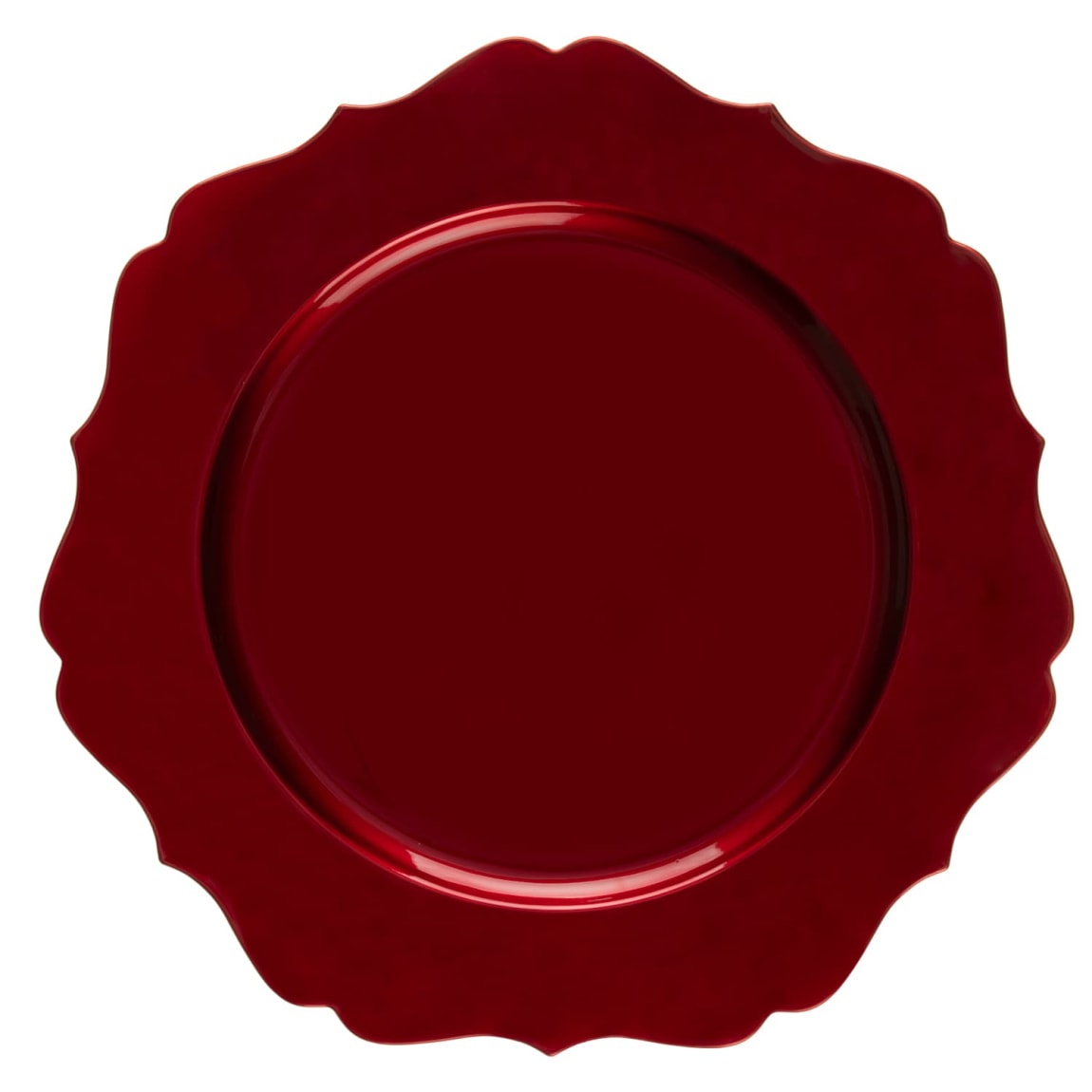 Scalloped Charger Plate - Red