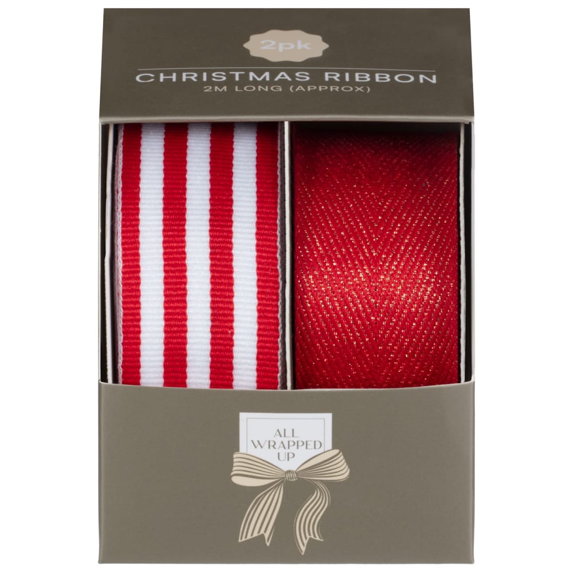 All Wrapped Up Ribbon 2m 2pk - Striped