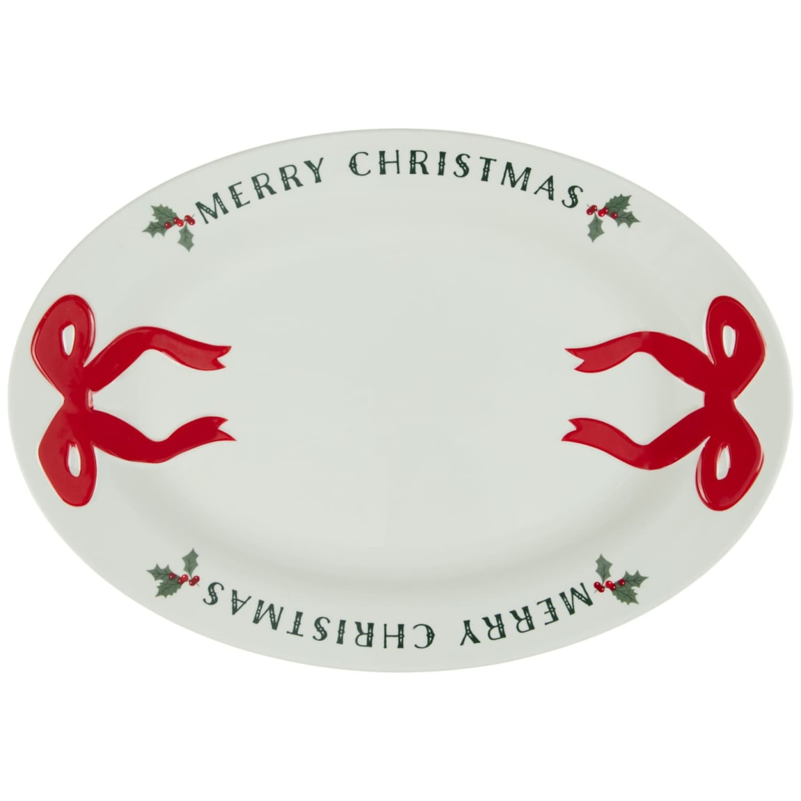 Bow 'Merry Christmas' Serving Plate