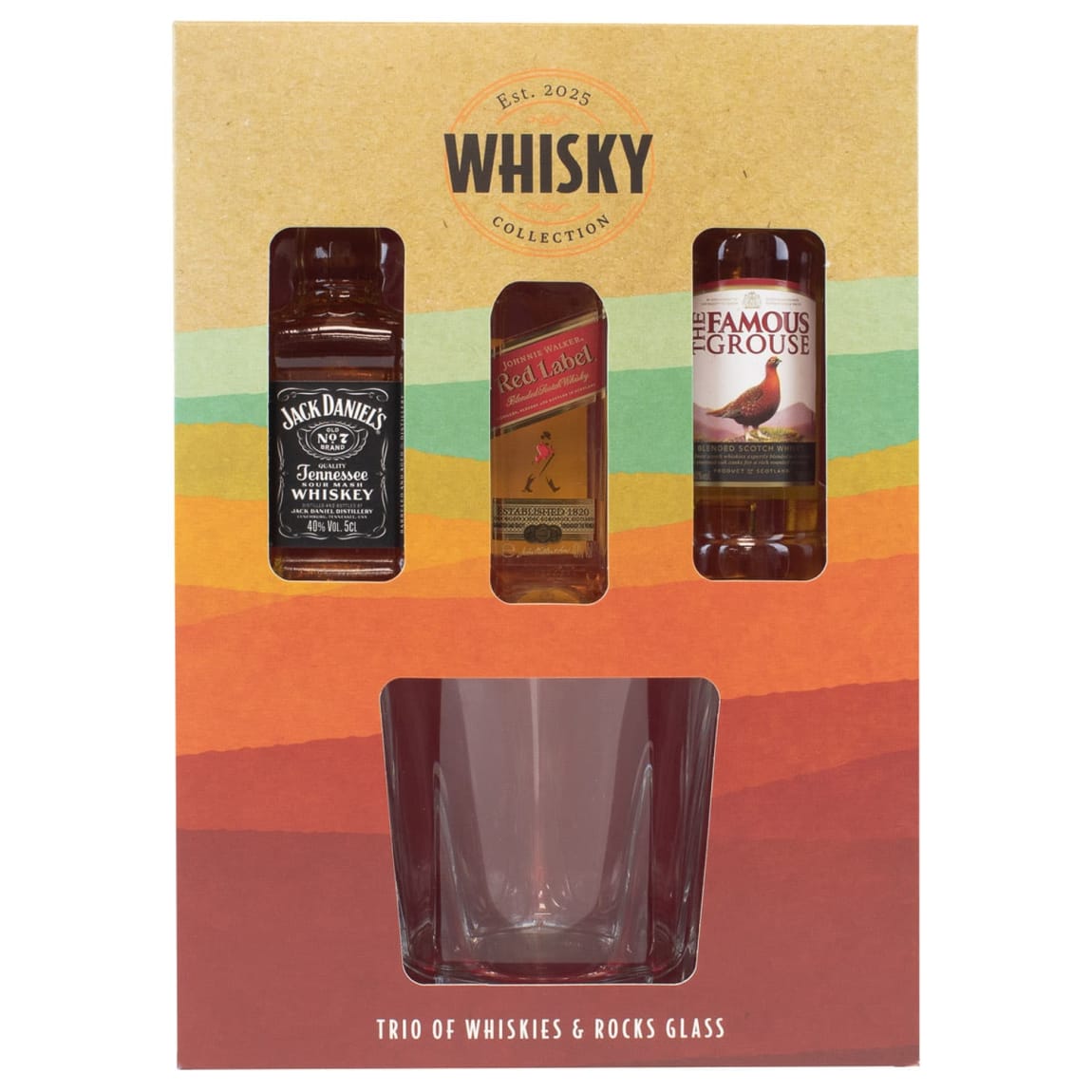 The Whiskey Collection Trio of Whiskies & Glass Set