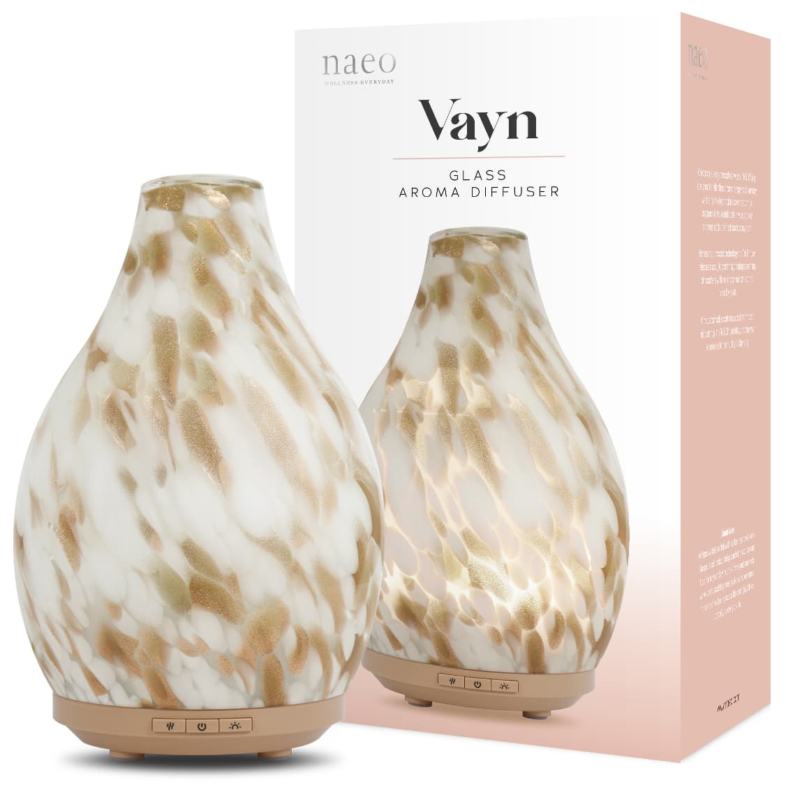 Naeo Tortoiseshell Glass Aroma Diffuser - White
