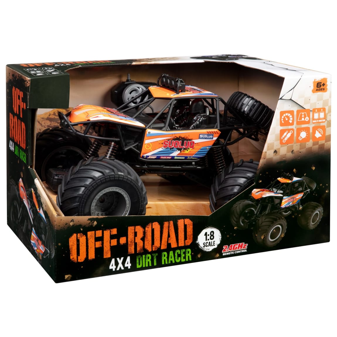 Remote Control Off-Road 4x4 Dirt Racer - Orange