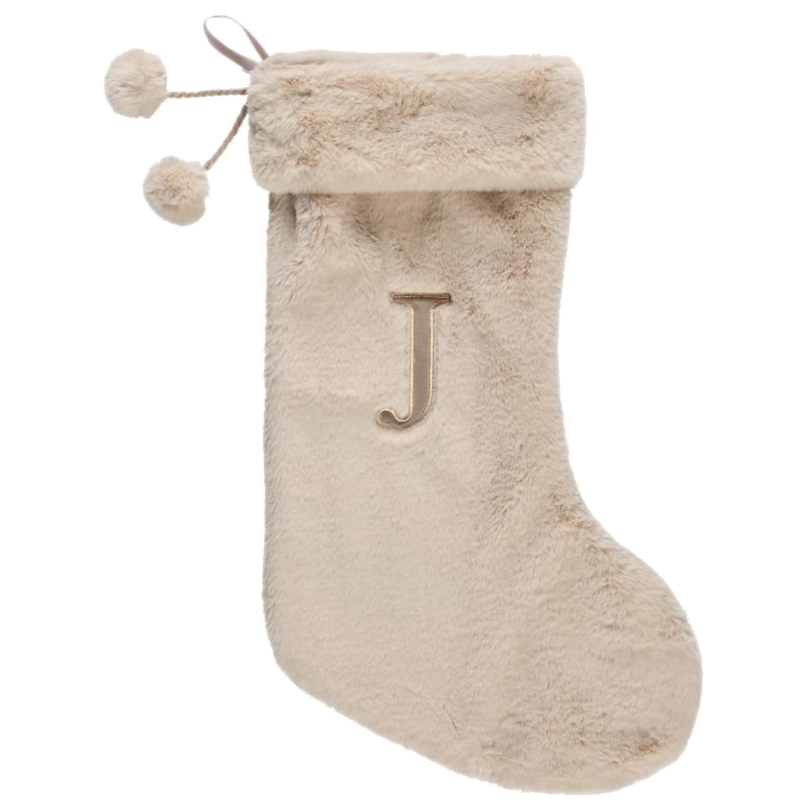 Alphabet Stocking - Taupe - Assorted