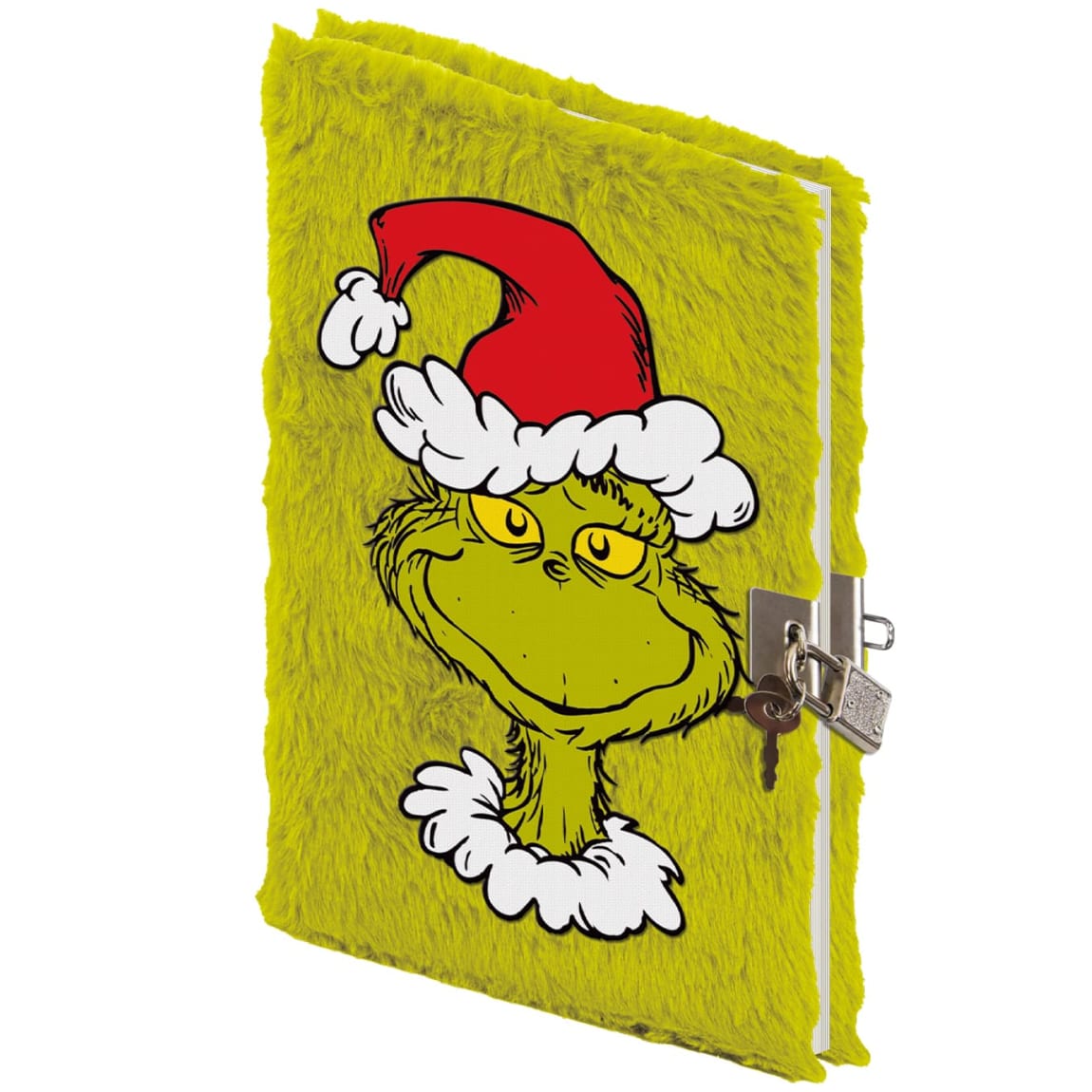 The Grinch A5 Lockable Plush Notebook