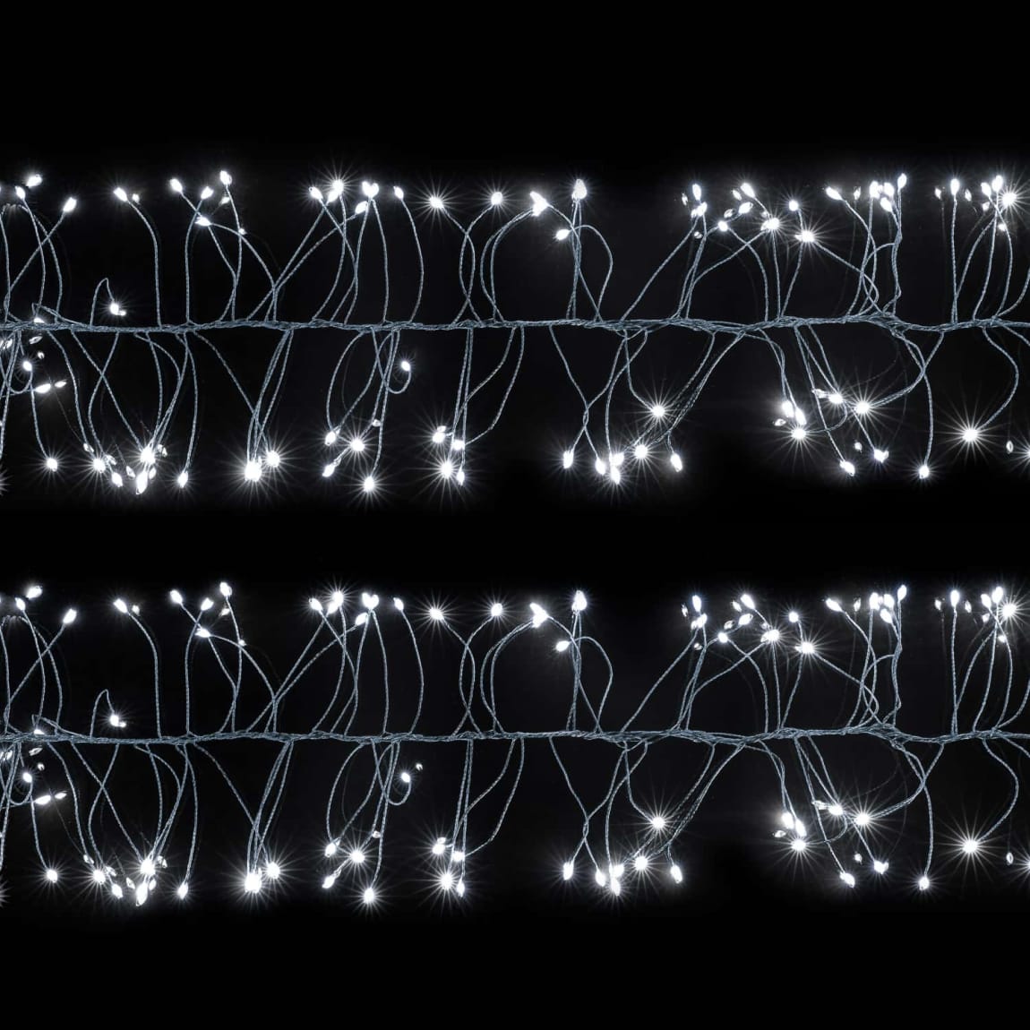 Christmas Cluster Micro Lights 480pk - Silver Wire with Cool White