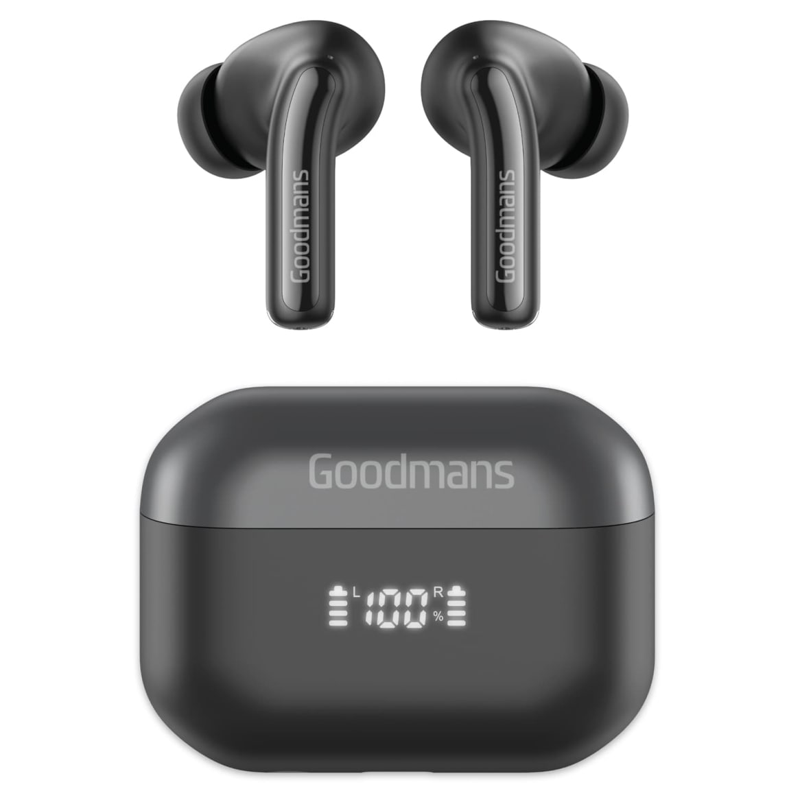 Goodmans True Wireless Noise Cancelling Earbuds - Black