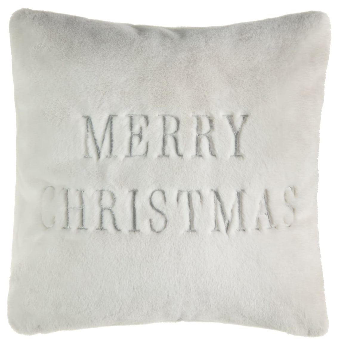 Merry Christmas Faux Fur Cushion