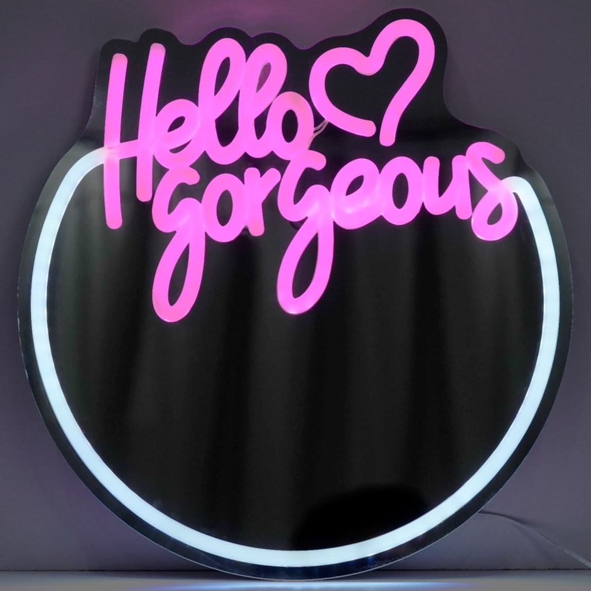Vibes Neon LED Mirror - Hello Gorgeous