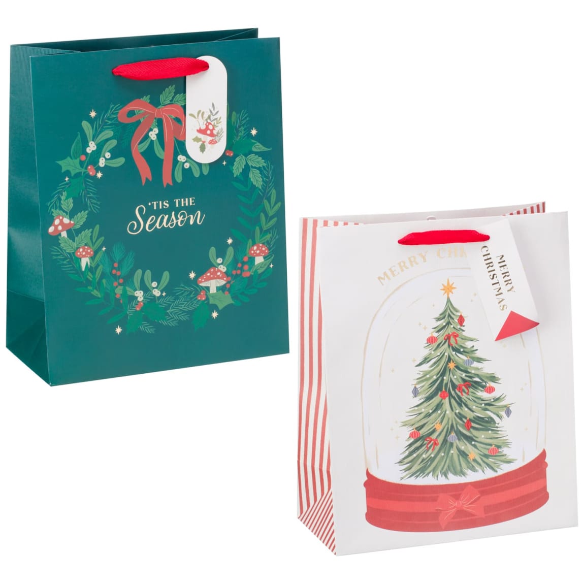 Festive Folklore Large Gift Bag - Wreath