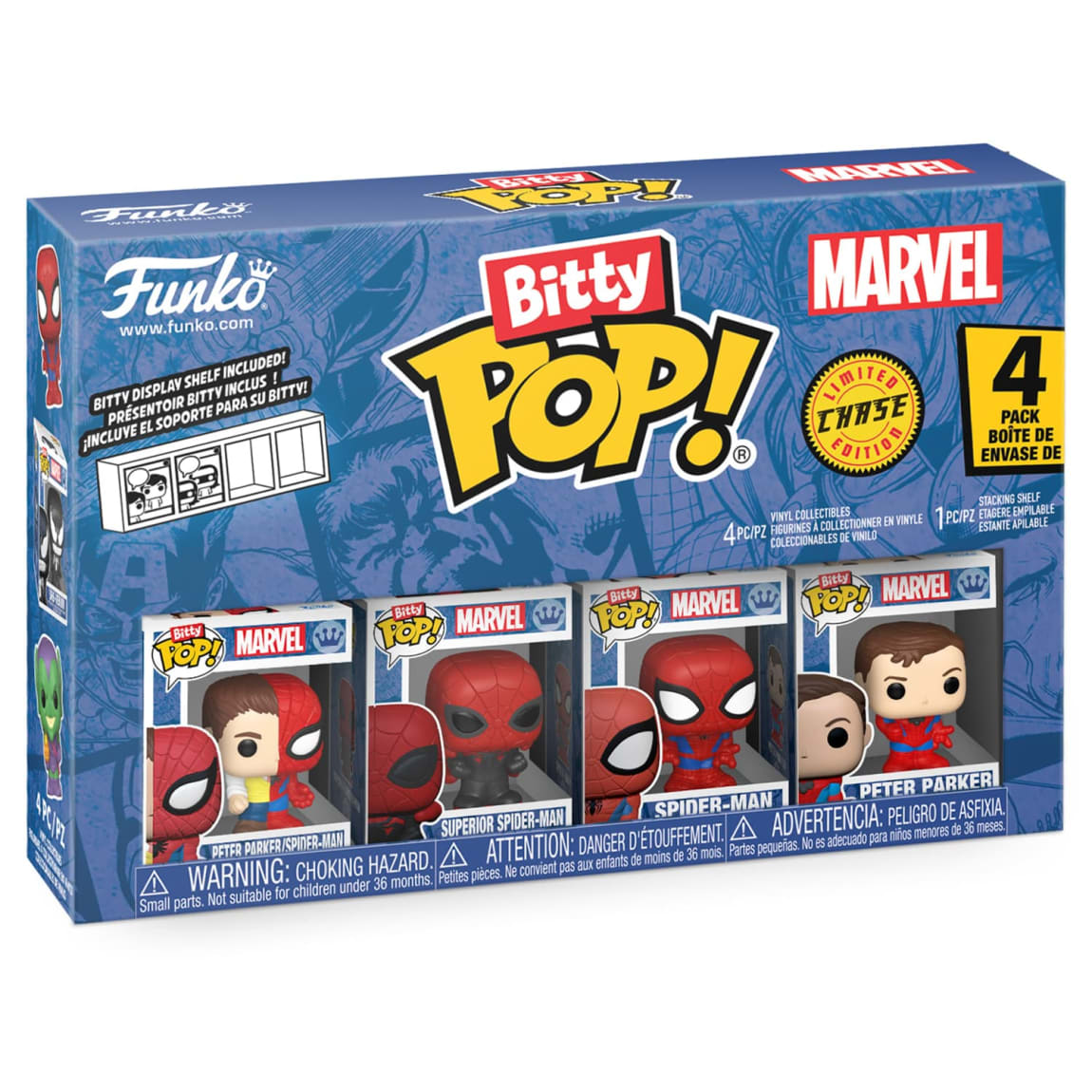 Bitty Pop! Marvel Spider-Man 4pk - Assorted