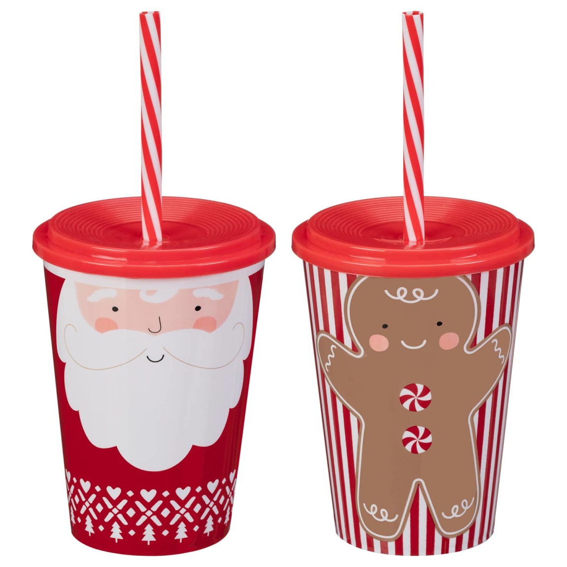 Simply Kids Soda Cup With Straw - Gingerbread Man