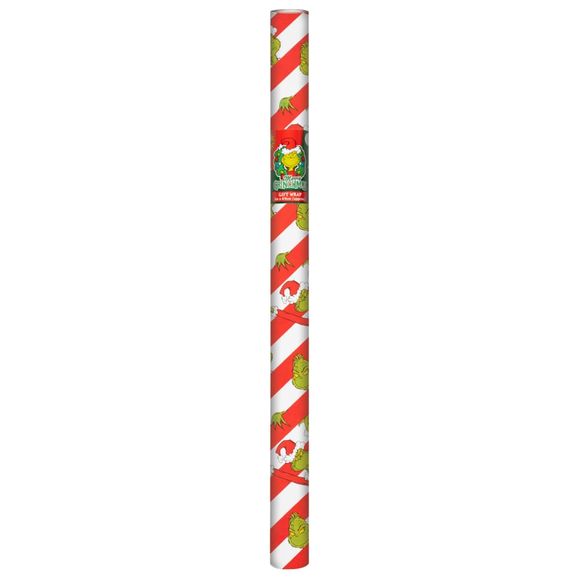 Grinch Gift Wrap 6m - Striped