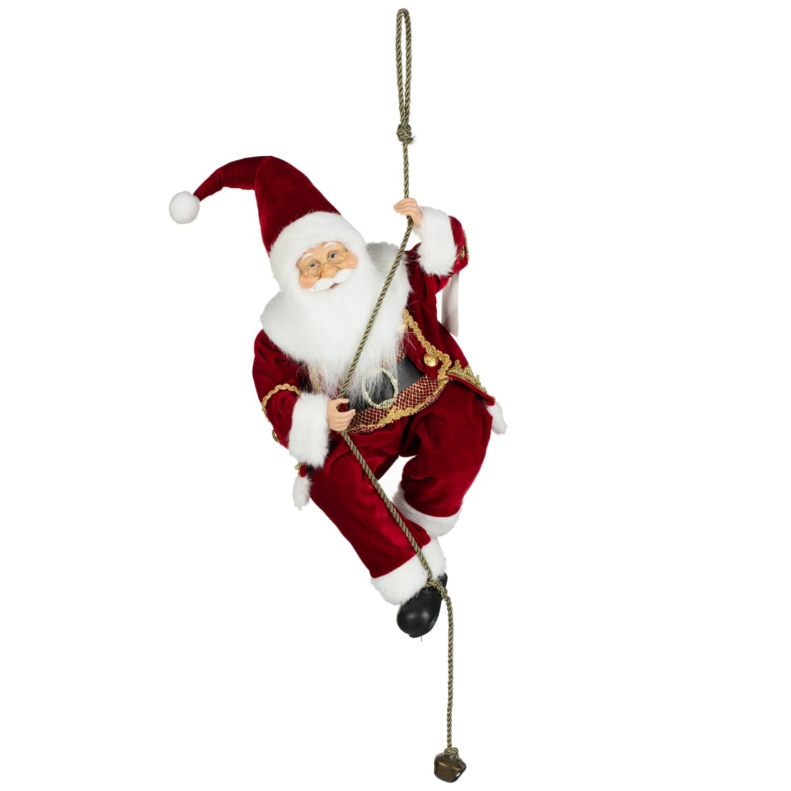 Santa Climbing a Rope - Red