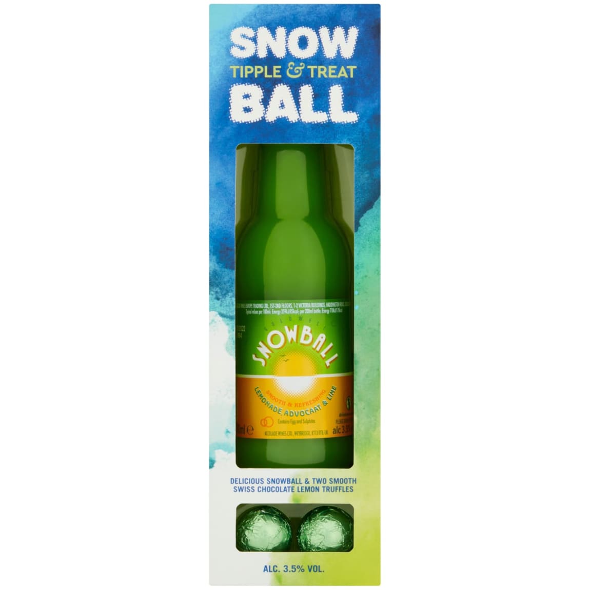 Tipple & Treat Snowball with Lemon Truffles Gift Set