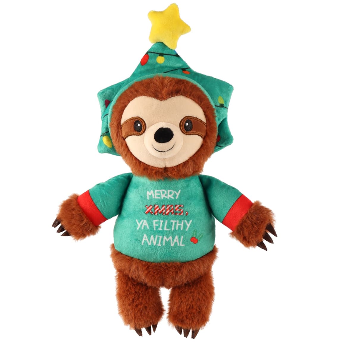Christmas Sloth Plush Pet Toy - Christmas Tree