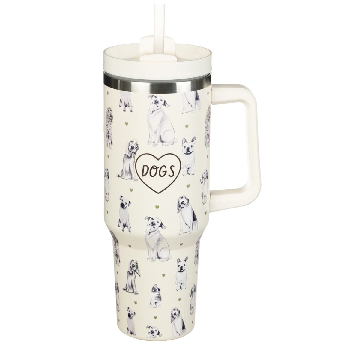 A Tale of Tails Dog Breeds Flask