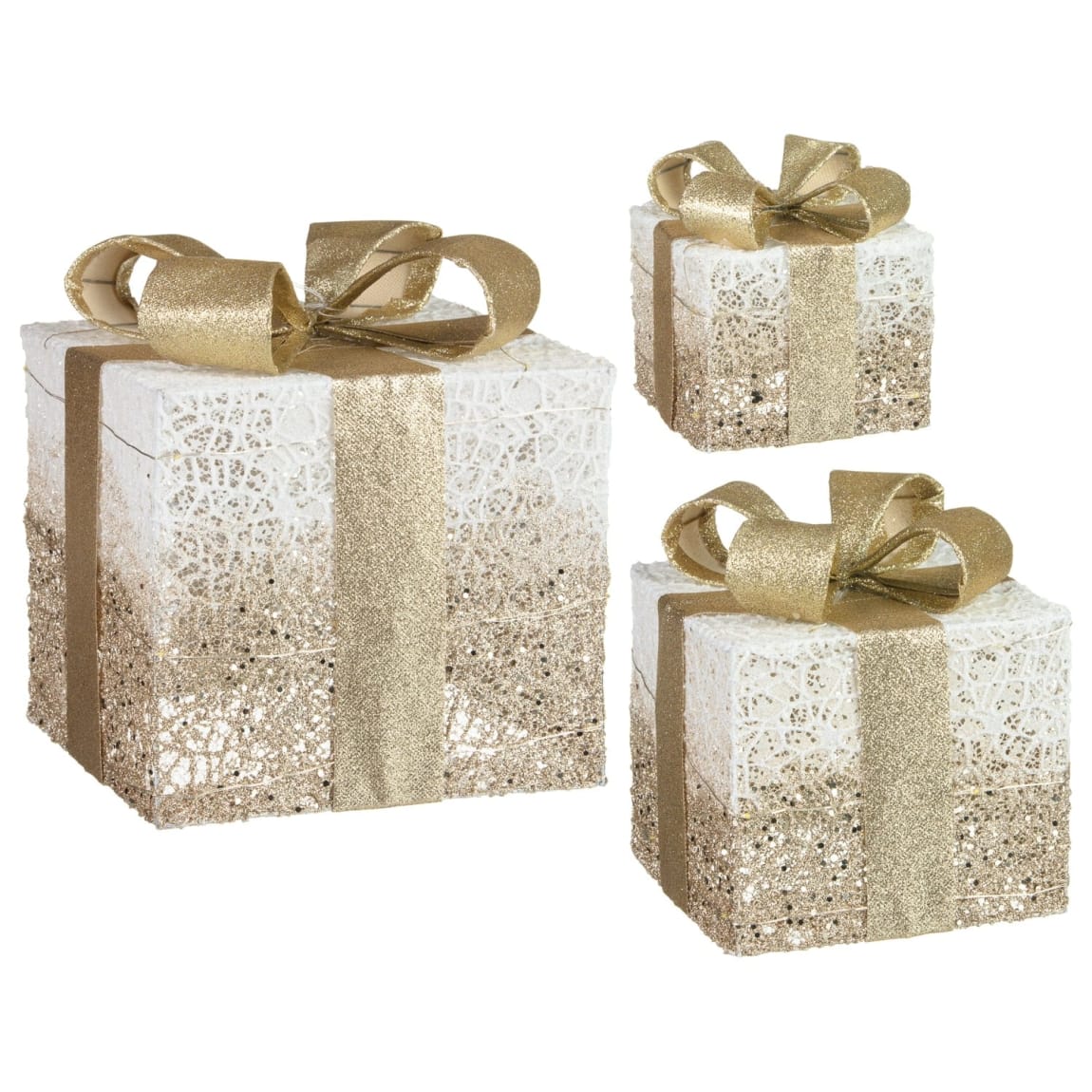 Light Up Parcels 3pk - Gold