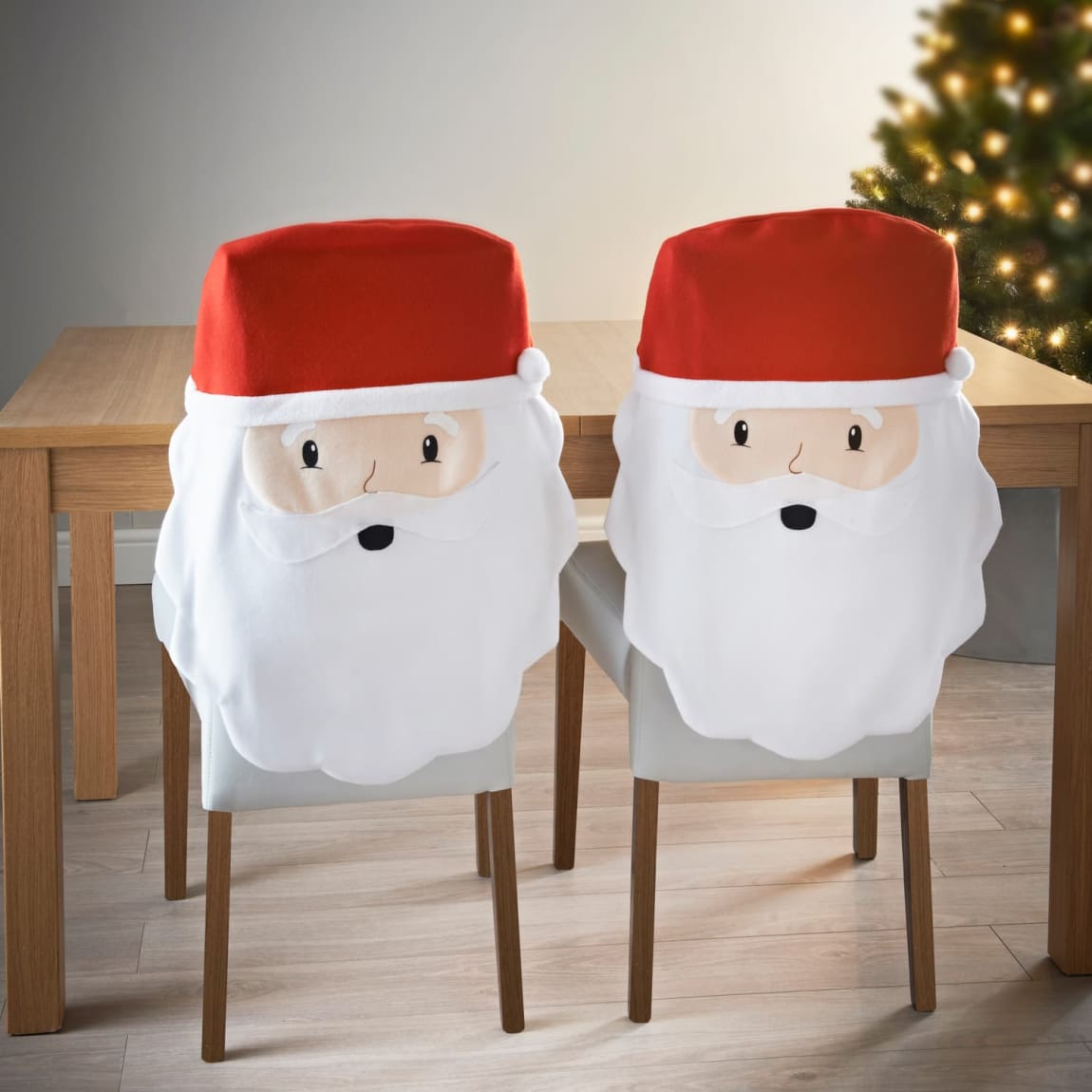 Santa Face Chair Covers 2pk
