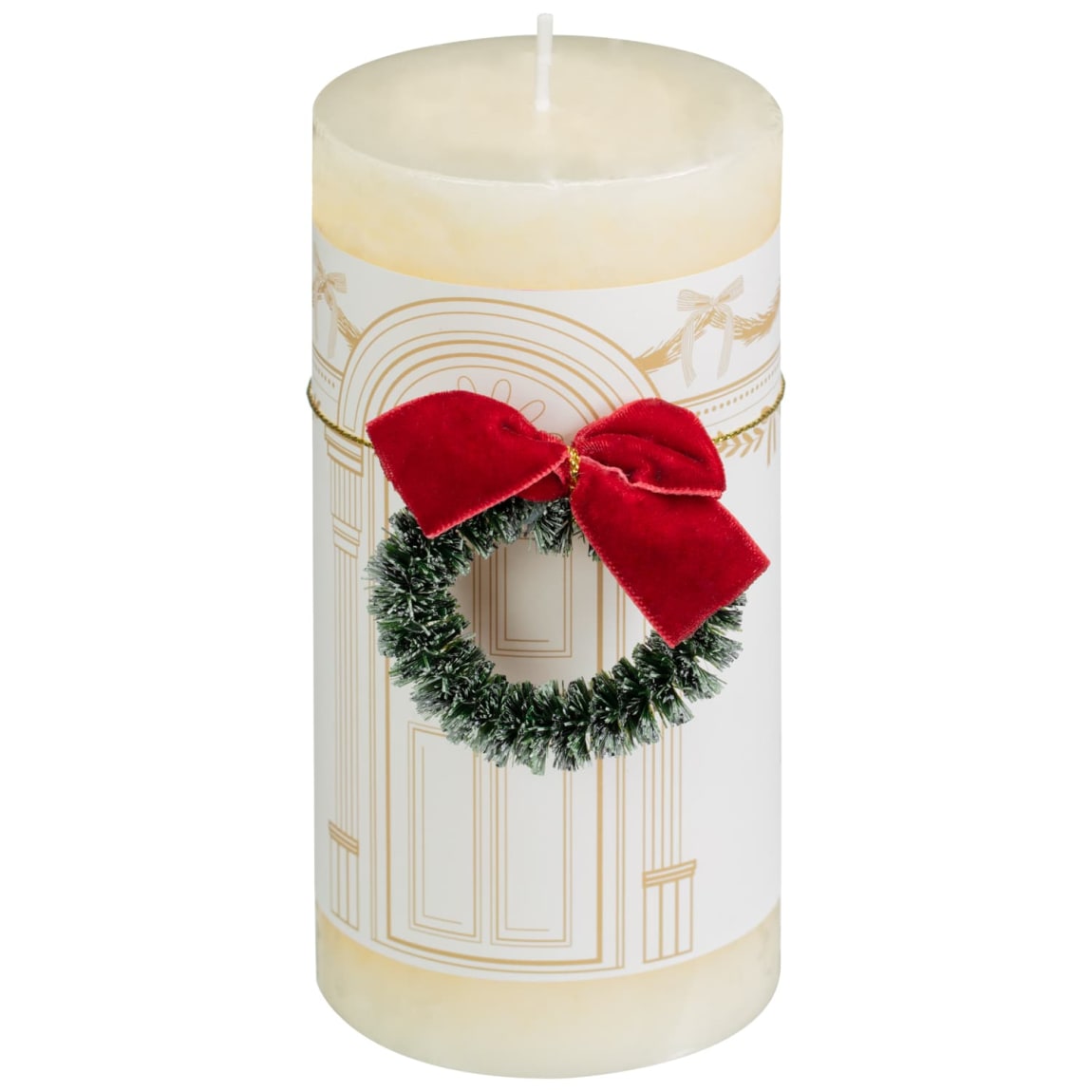 Pillar Candle with Wreath