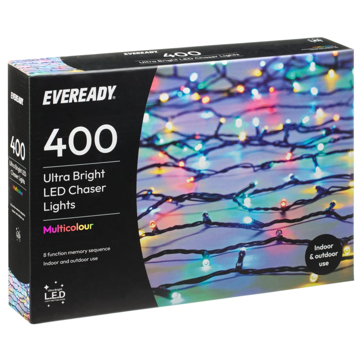 Eveready Ultra Bright LED Chaser Lights 400pk - Multicolour
