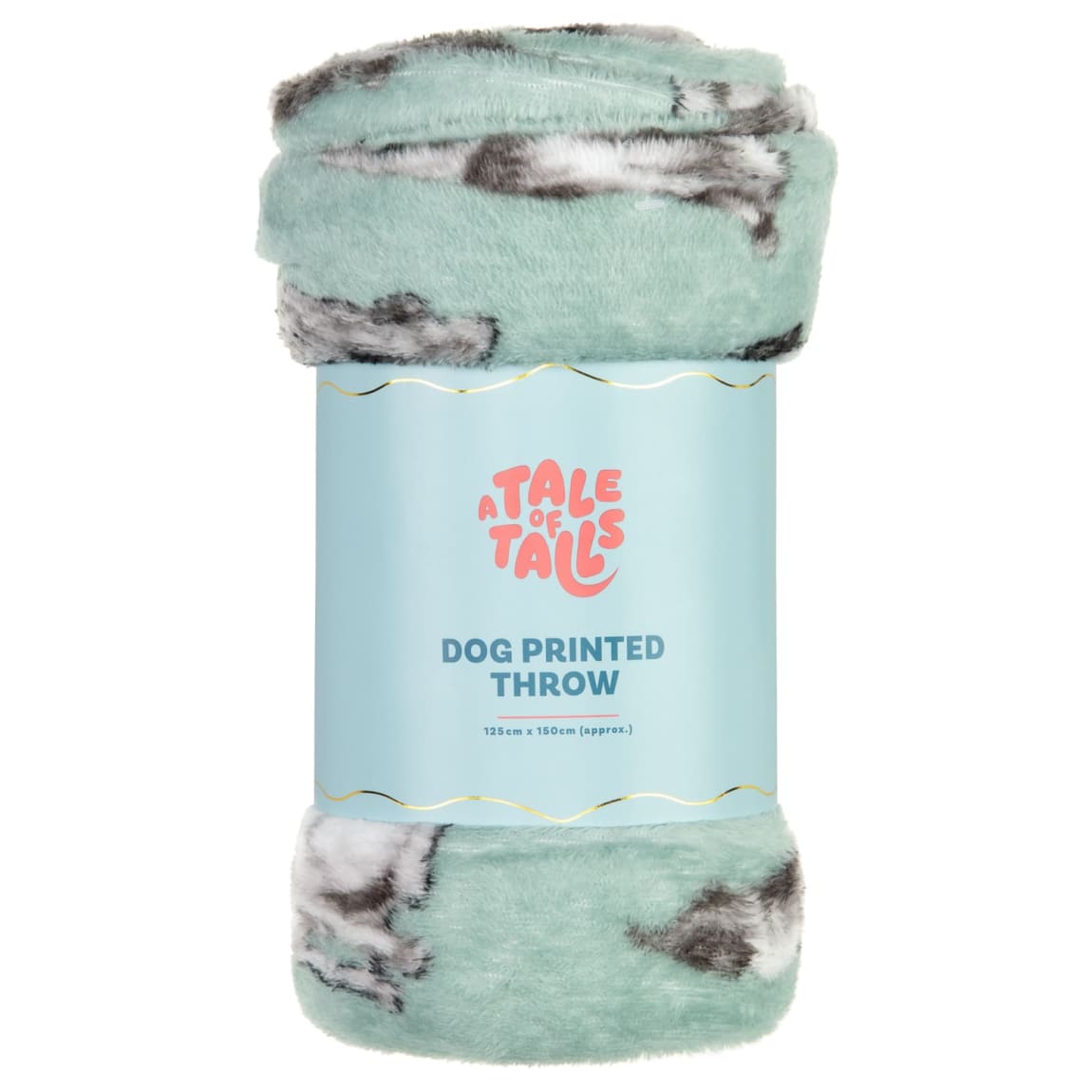 A Tale of Tails Dog Breeds Printed Throw