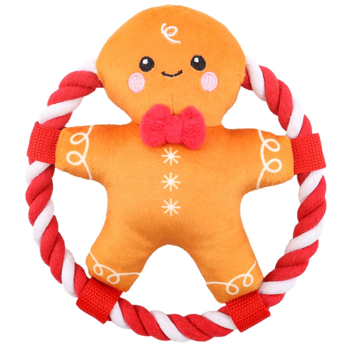 Winter Paws Christmas Rope Toy - Gingerbread Man