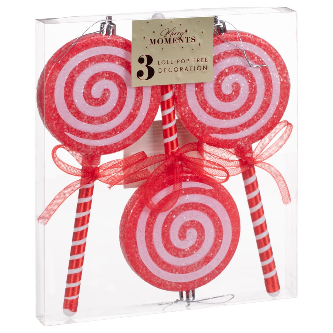 Merry Moments Lollipop Tree Decorations 3pk