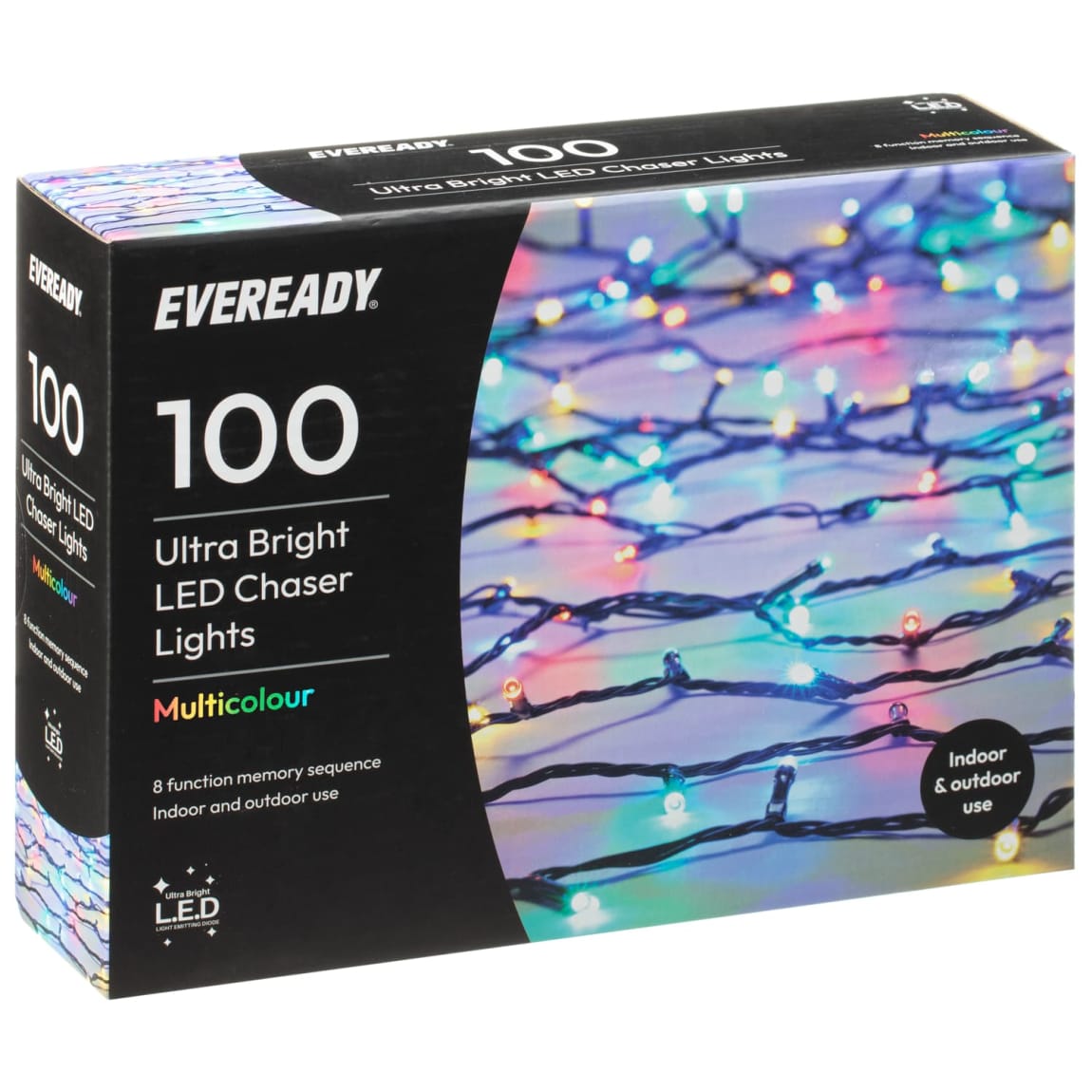 Eveready Ultra Bright LED Chaser Lights 100pk - Multicolour