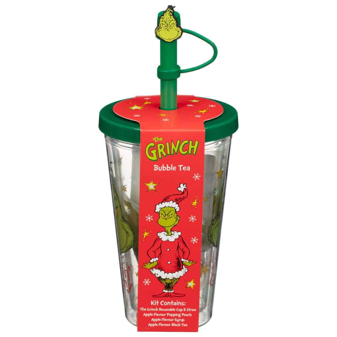 The Grinch Bubble Tea Cup & Straw Kit