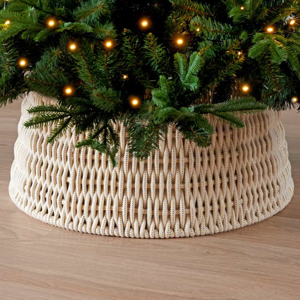 Rope Christmas Tree Skirt with Lurex