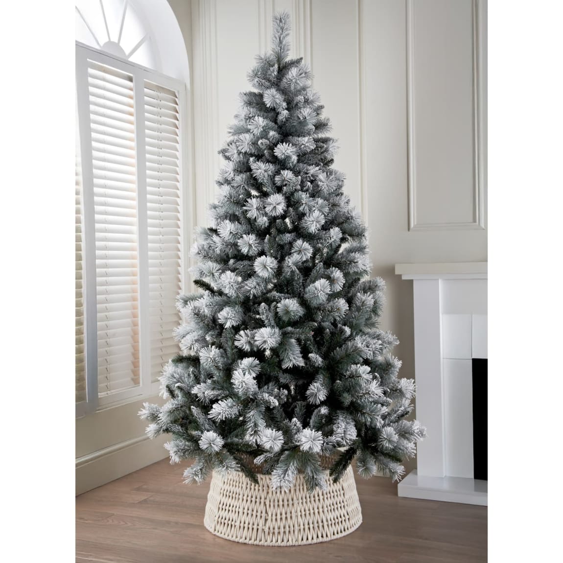 Unlit Snowy Needle Christmas Tree 7ft