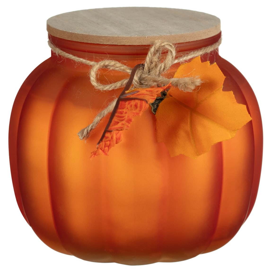 Large Glass Pumpkin Candle