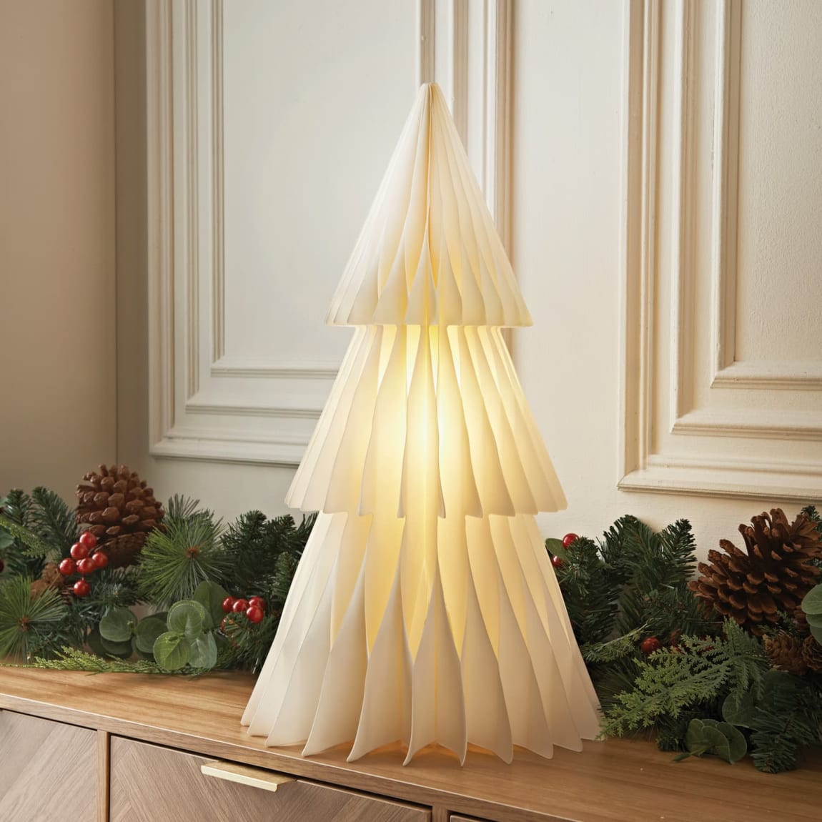 Light Up Paper Tree 50cm