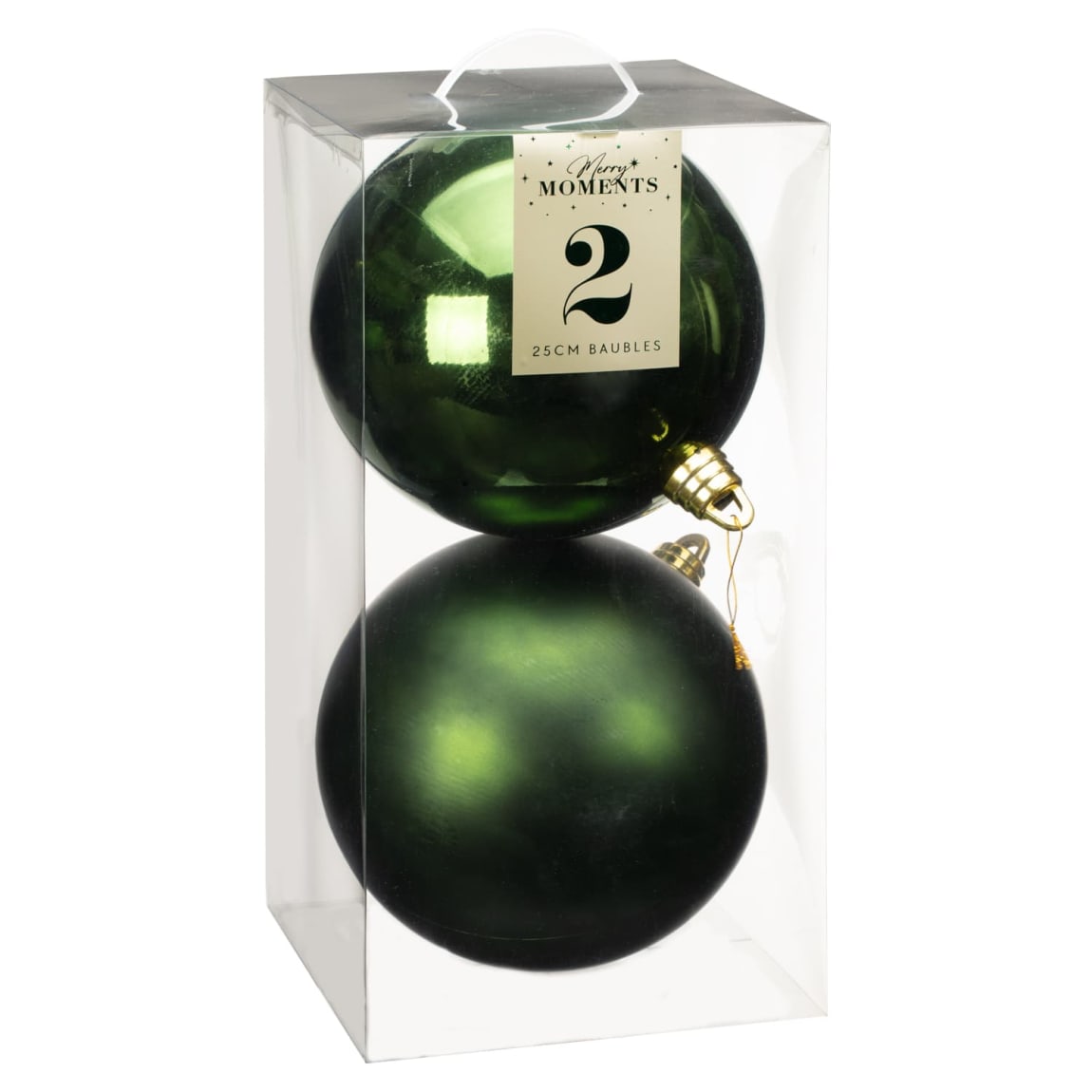 Merry Moments Baubles 2pk - Green