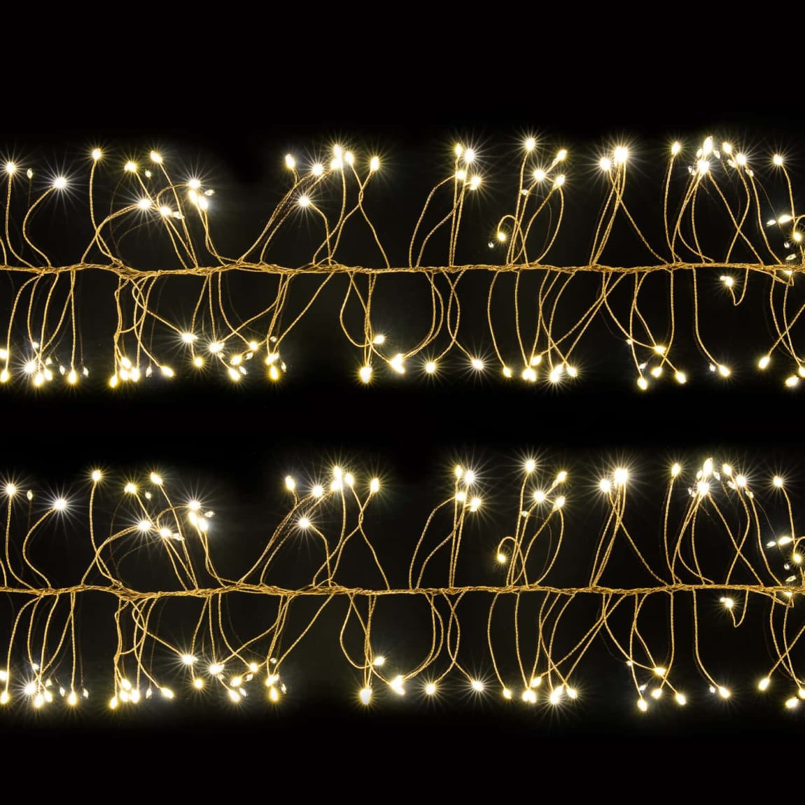 Christmas Cluster Micro Lights 480pk - Gold Wire with Warm White