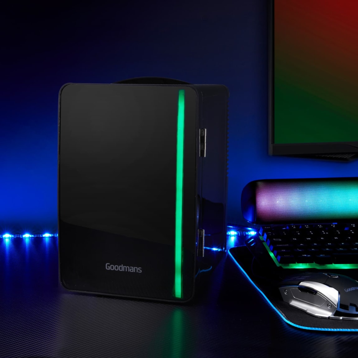 Goodmans LED Gaming Fridge - Black