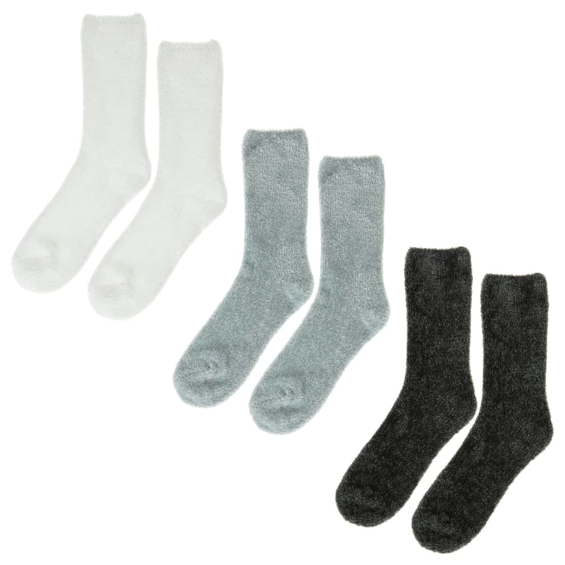 Ladies Chenille Socks 3pk - Assorted