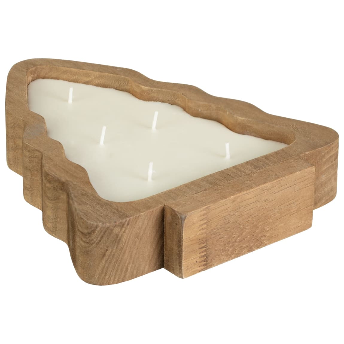 Large Wooden Christmas Tree Candle